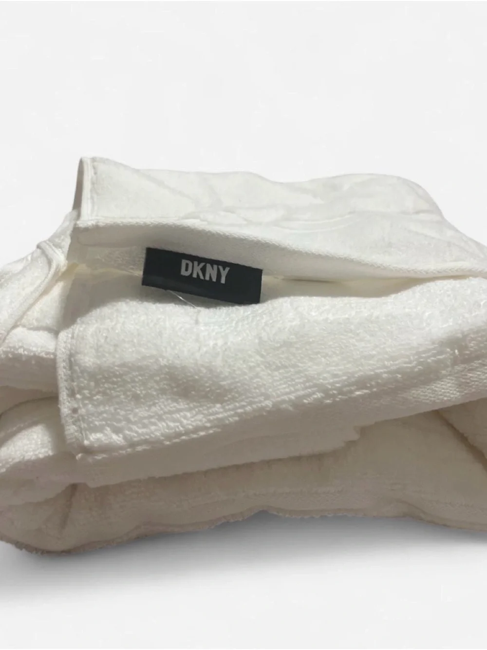 Dkny White Cotton Towel with OEKO-TEX Tag